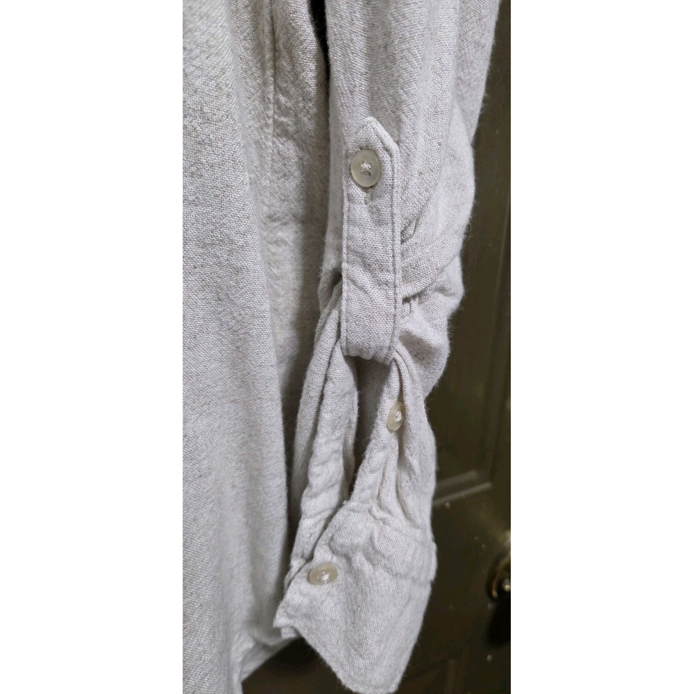 Abercrombie & Fitch Womens Large Boyfriend Button Front Shirt Linen Blend Casual - Picture 7 of 12